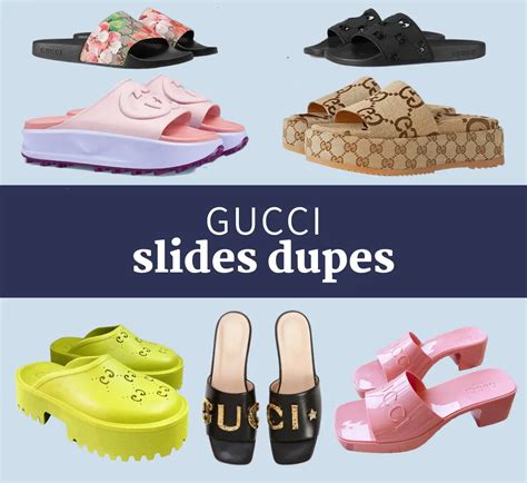 gucci rubber slides dupe|gucci inspired slides.